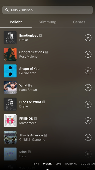 Musik in Instagram-Stories einfügen - so geht's » TONSPION