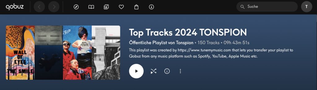 Qobuz - Top Tracks Playlist